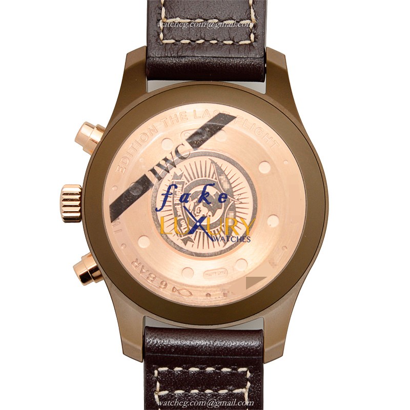 IWC IW388006 Pilots Automatic Ceramic Replica Watch Brown Dial Cowhide Strap - Image 3