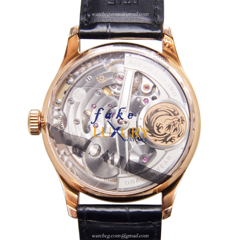 IWC IW500125 Portuguese Automatic 18kt Rose Gold Dark Grey Dial Alligator Strap Replica Watch - Image 3