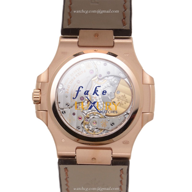Patek Philippe 5712R-001 Nautilus Replica Watch, Automatic, Dark Grey Dial, 18kt Rose Gold Case - Image 3