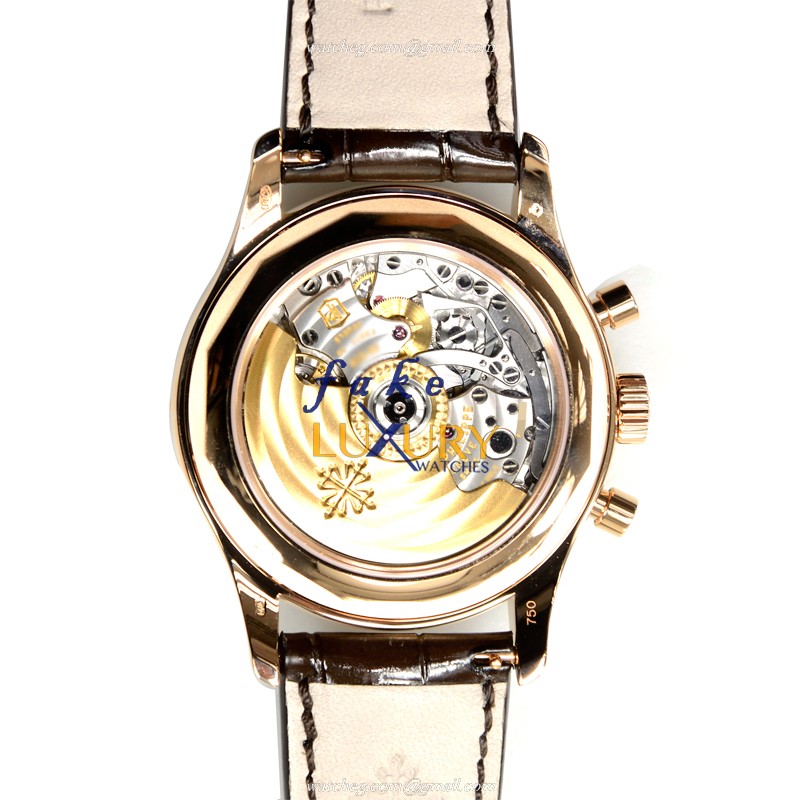 5960R-001 - Patek Philippe Complications Replica Watch Manual Wind 18kt Rose Gold Gray Dial - Image 3
