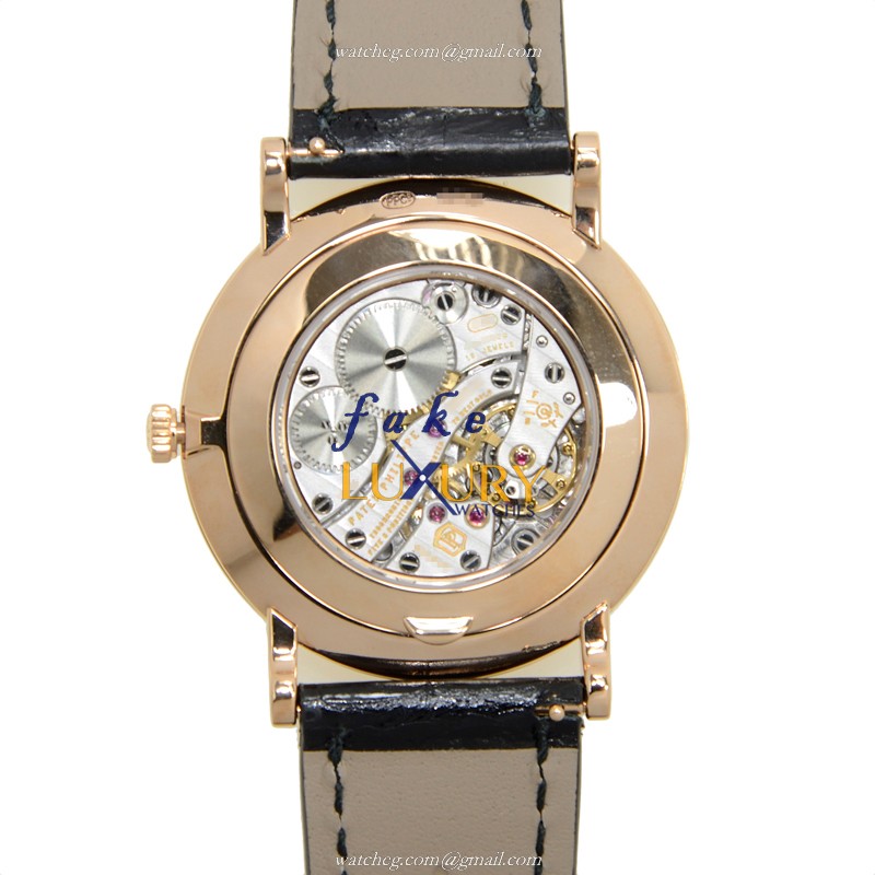 Patek Philippe 5116R-001 Calatrava Manual Wind 18kt Rose Gold Black Alligator Replica Watch - Image 3