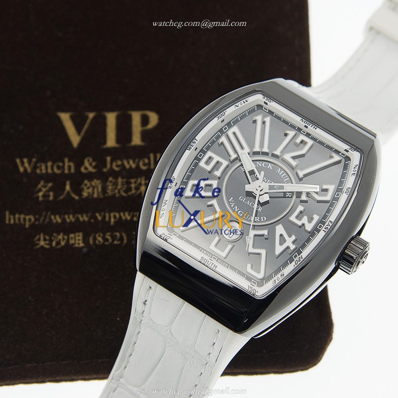 Franck Muller Vanguard V 45 SC DT GLACIER AC.GL Automatic Steel, Black Dial Replica Watch - Image 5
