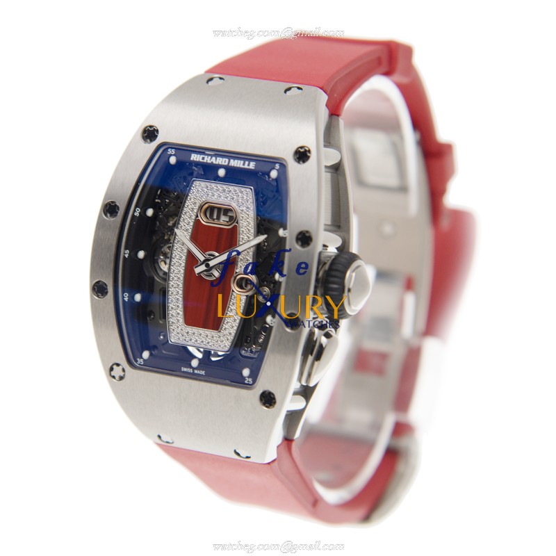 Richard Mille RM37-TITANIUM-RED DIAL Replica Watch, Automatic, Red Dial, Titanium Case, Rubber Strap - Image 3