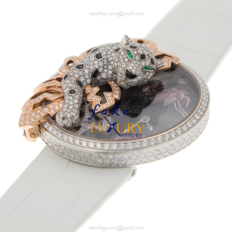 - CARTIER HPI00911 PANTHeRE DE CARTIER Quartz 18kt White Gold Diamond Replica Watch - Automatic - Image 2