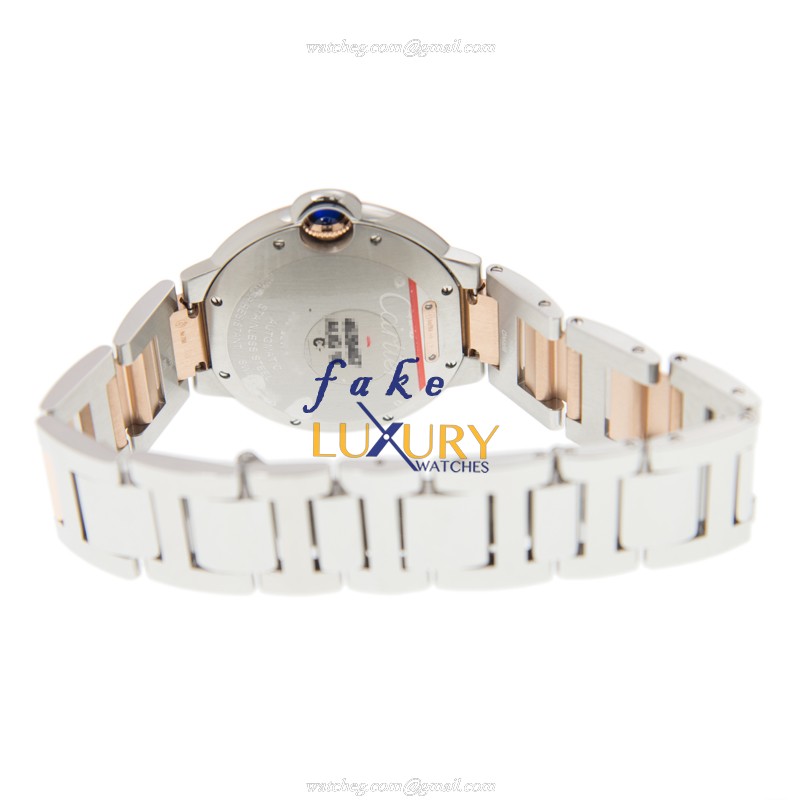 Cartier W2BB0003 Ballon Bleu Replica Watch, Automatic, 36mm 18kt Rose Gold Case, Silver Dial - Image 4