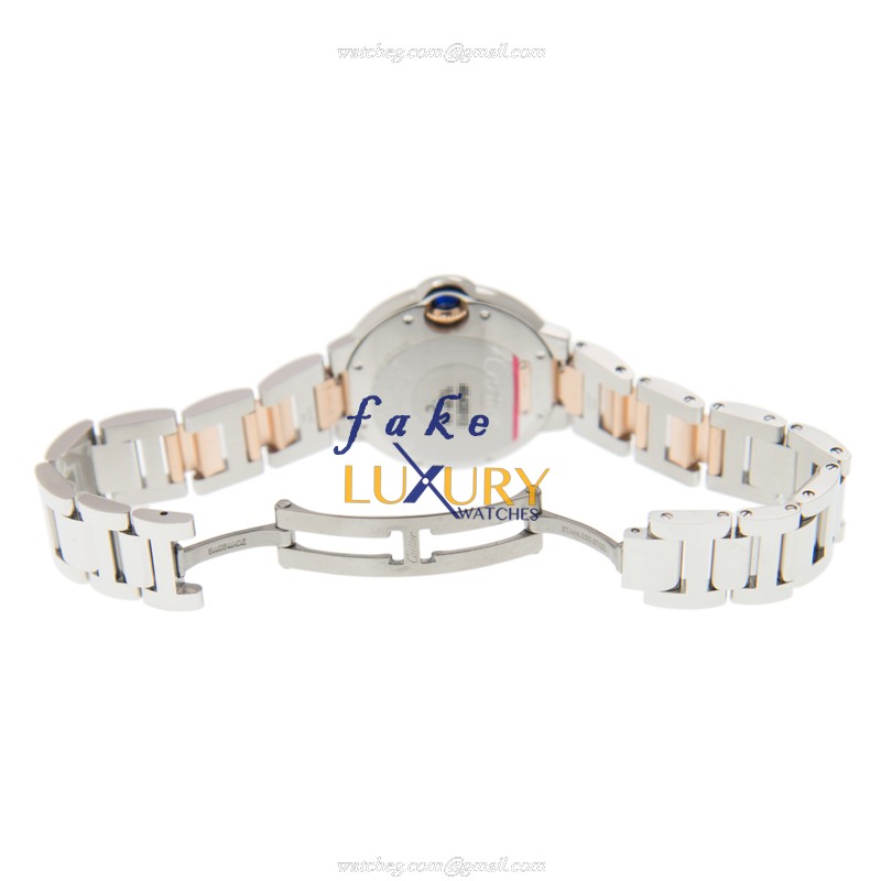 Cartier W2BB0023 BALLON BLEU Automatic 18kt Rose Gold & Steel Replica Watch | 33mm Silver Dial - Image 5