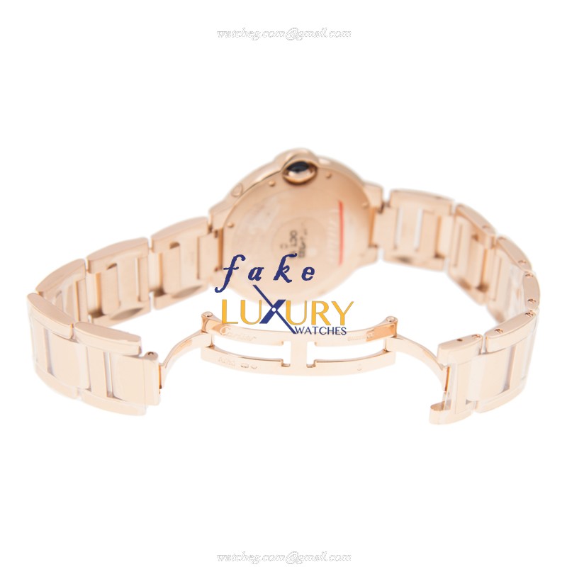 Cartier WJBB0025 Ballon Bleu Replica Watch, 37mm Automatic, Silver Dial, 18kt Rose Gold & Diamonds - Image 5