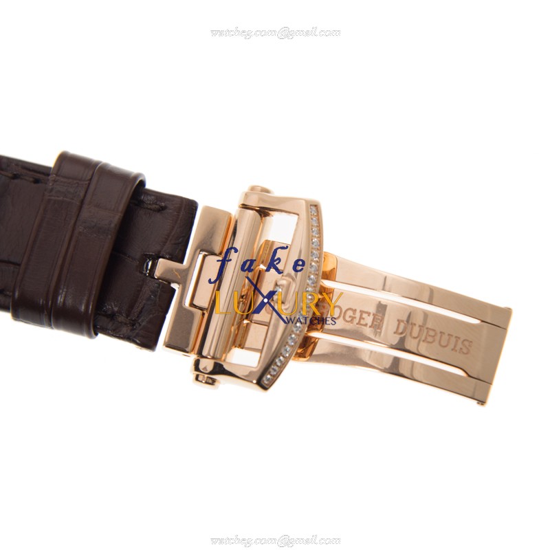 Roger Dubuis RDDBEX0483 Excalibur Replica Watch, 42mm Automatic, Silver Dial, Rose Gold & Diamonds - Image 5