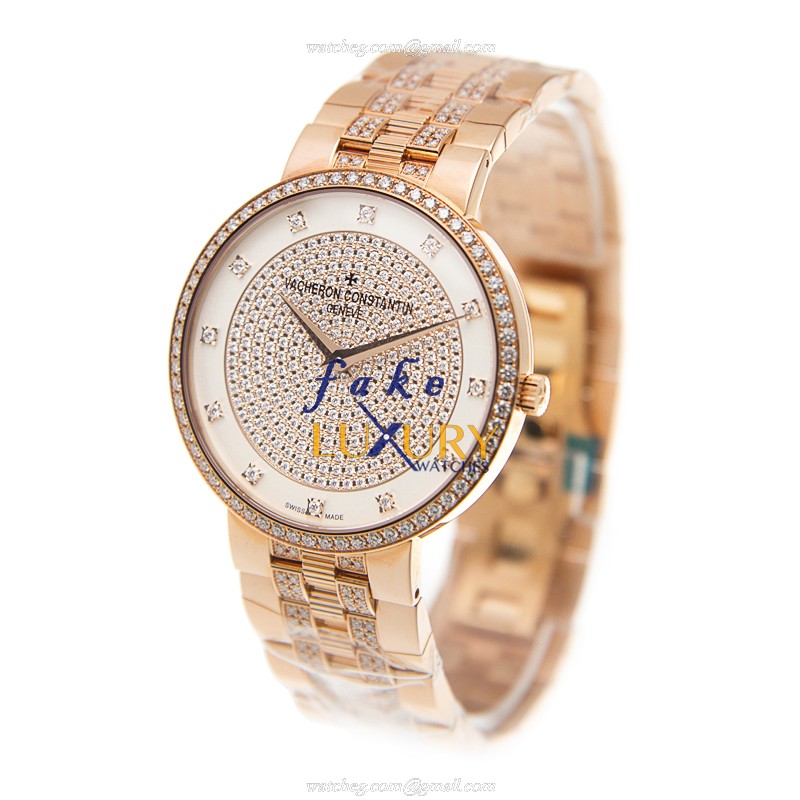 Vacheron Constantin 81576/V03R-9695 Traditionnelle Manual Wind 18kt Rose Gold White Dial Replica - Image 3