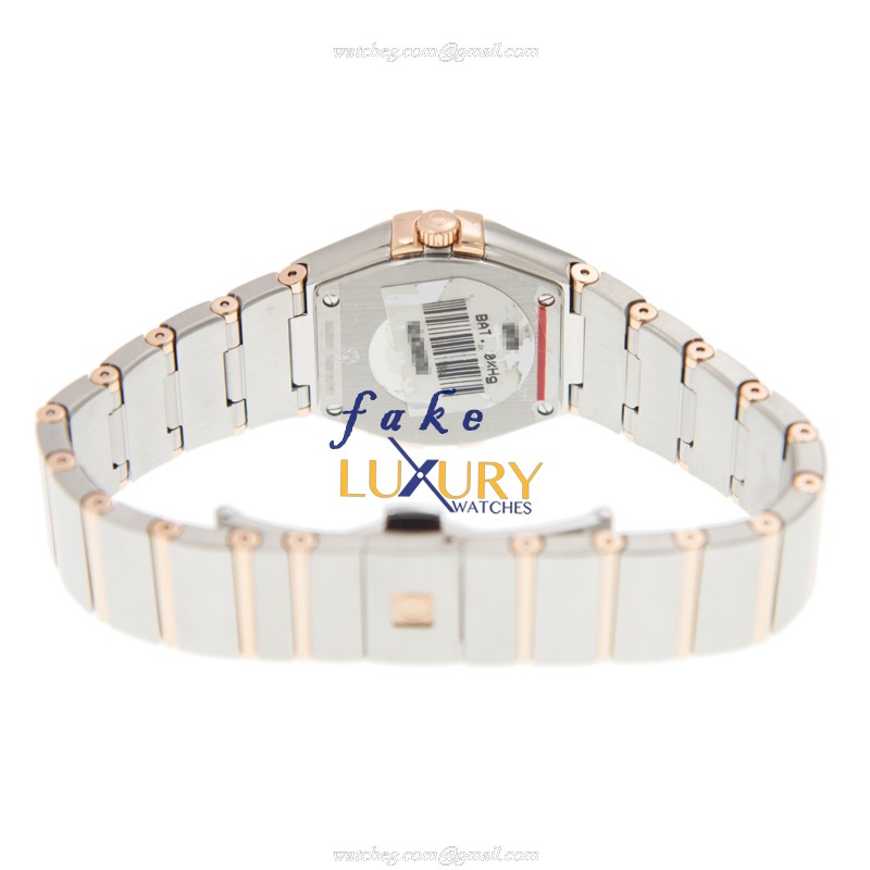 Omega Constellation Replica Watch 123.20.27.60.63.003, Quartz Movement, 18kt Rose Gold & Steel - Image 4