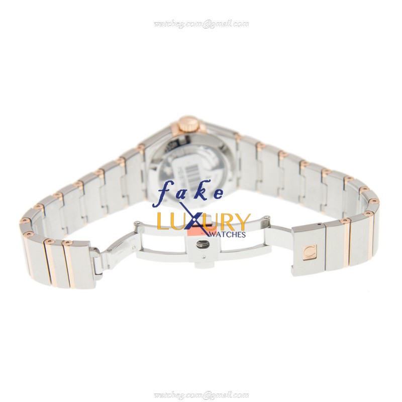 Omega 123.25.27.20.63.001 Constellation Replica Watch With Brown Dial, 18kt Rose Gold & Steel Strap - Image 5