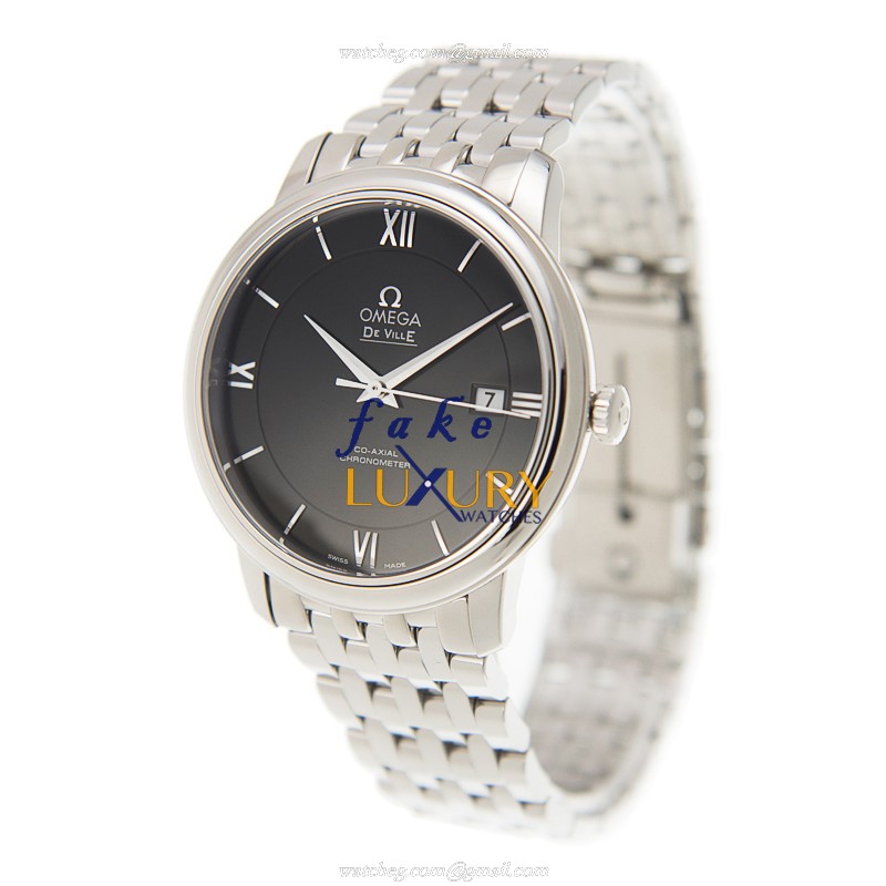 Omega 424.10.40.20.01.001 DE VILLE | Automatic | Steel | Black Dial | Silver Strap Replica Watch - Image 3