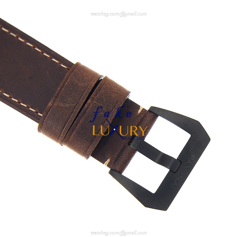 Panerai PAM00661 LUMINOR Carbon Fiber Automatic Replica Watch - Swiss Movement, Black Dial, Brown - Image 4