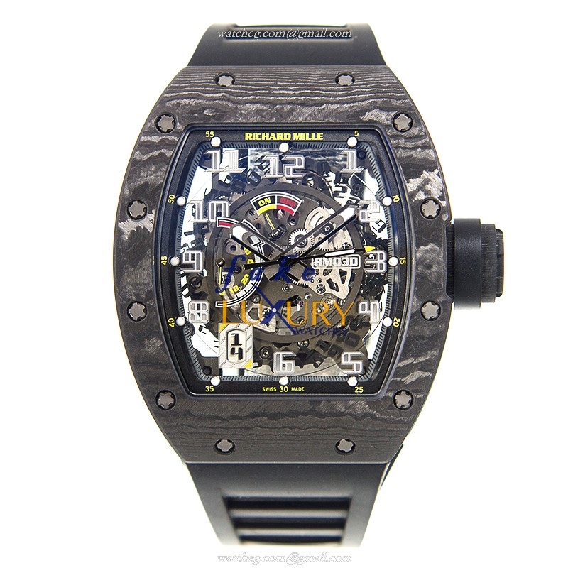 Richard Mille RM030CA Automatic Carbon Fiber Transparent Skull Replica Watch - Image 2