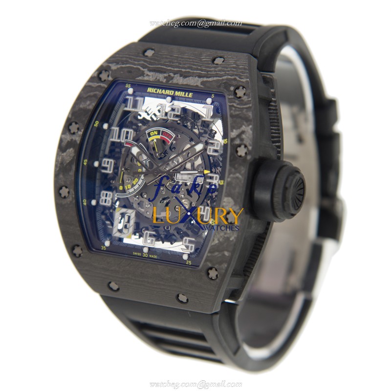 Richard Mille RM030CA Automatic Carbon Fiber Transparent Skull Replica Watch - Image 3