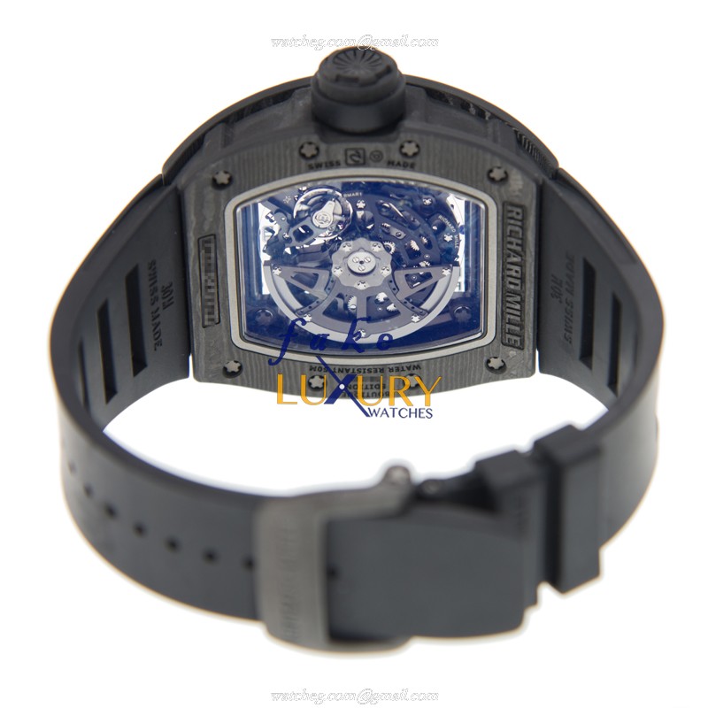 Richard Mille RM030CA Automatic Carbon Fiber Transparent Skull Replica Watch - Image 4