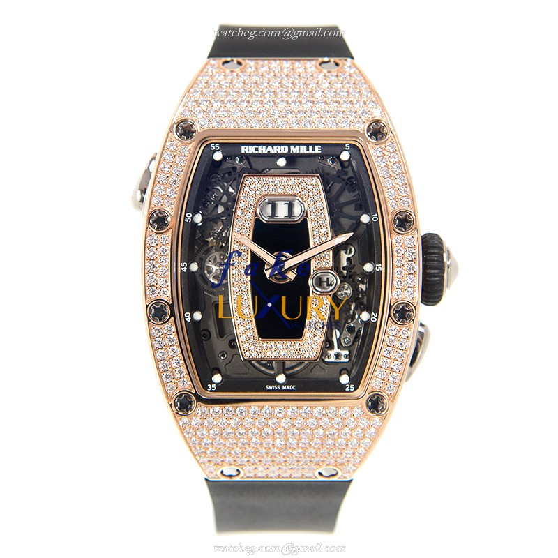 Richard Mille RM037-RG Replica Watch With Automatic Movement, Rose Gold Diamonds Case - Image 2