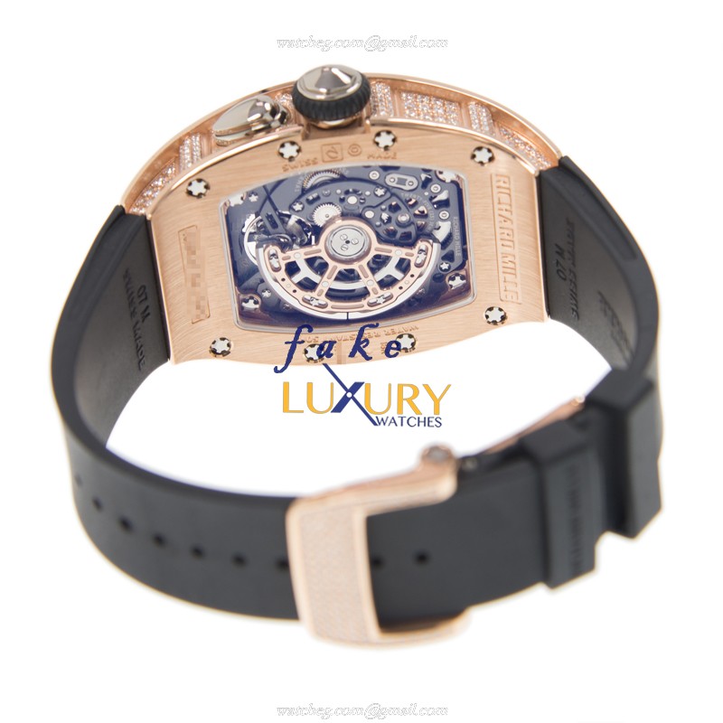 Richard Mille RM037-RG Replica Watch With Automatic Movement, Rose Gold Diamonds Case - Image 4