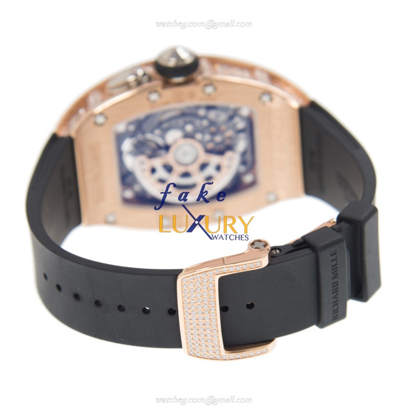 Richard Mille RM037-RG Replica Watch With Automatic Movement, Rose Gold Diamonds Case - Image 5