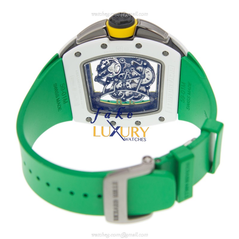 Richard Mille RM61-01CAATZ - Replica Watch - Ceramic Case - Automatic - Skull Dial - Rubber Strap - Image 3