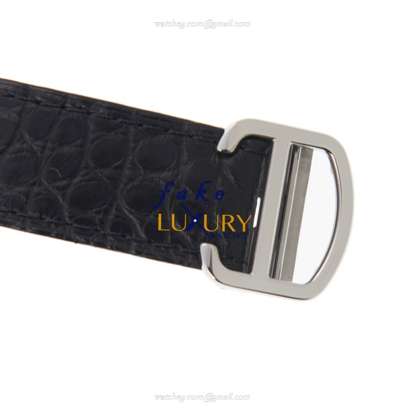 Cartier WSRN0013 RONDE SOLO DE CARTIER Auto Swiss Movement Silver Dial Alligator Strap Replica Watch - Image 4