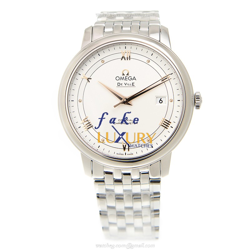 Omega De Ville 424.10.40.20.02.002 Automatic Blue Dial Stainless Steel Replica Watch - Image 2