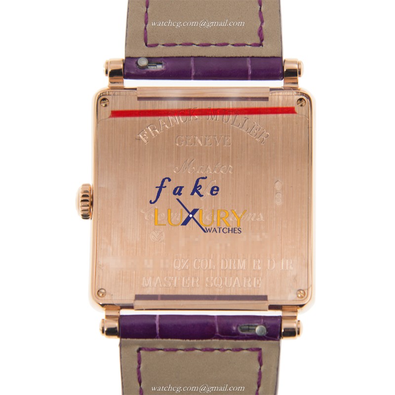Franck Muller 6002 M B COL DRM R D 1R 5N Quartz 18kt Rose Gold & Diamond Replica Watch - Silver - Image 3