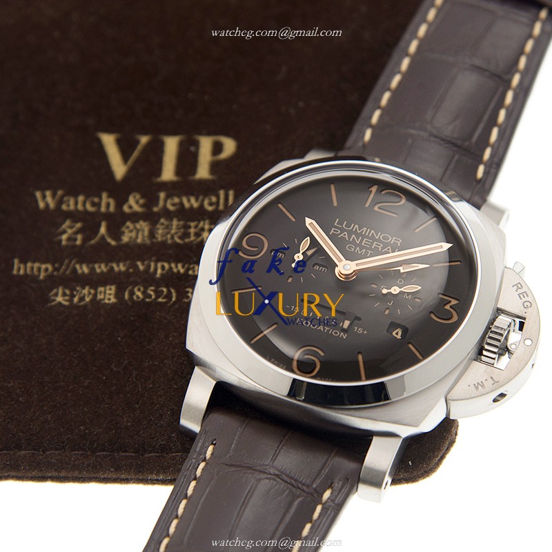 Panerai PAM00656 Replica Watch, Luminor Manual Wind Titanium, Brown Dial Alligator Strap - Image 5