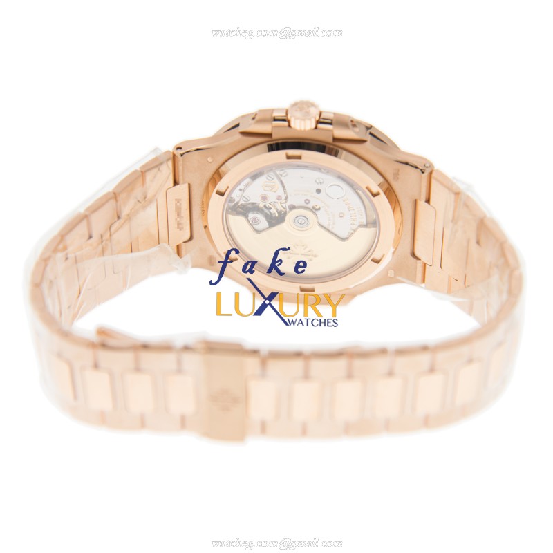 Patek Philippe 5723/1R-010 Nautilus - Replica Watch - Automatic - 18kt Rose Gold Diamonds - Brown - Image 4