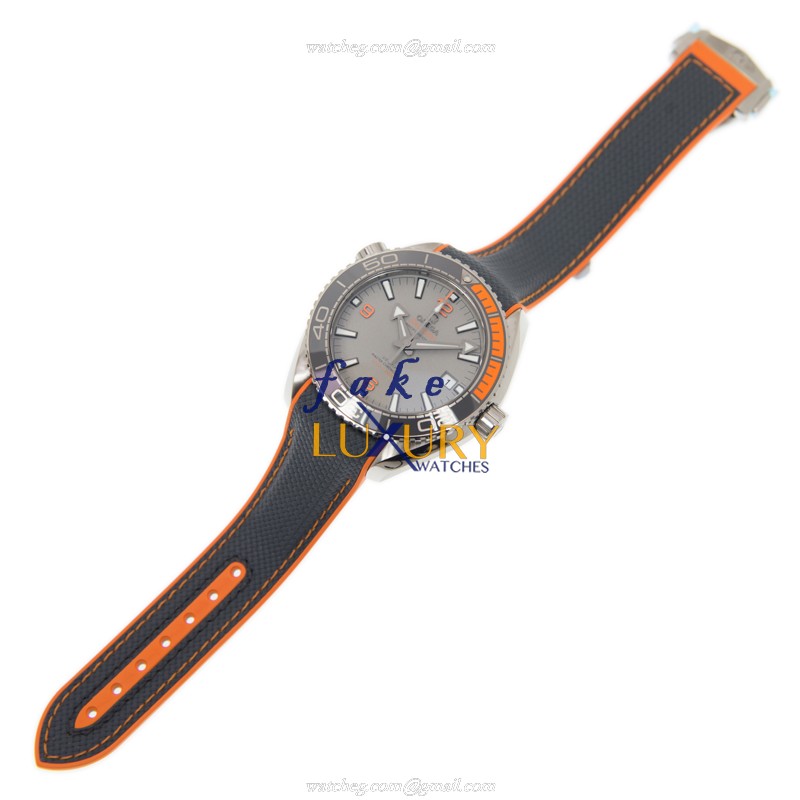 Omega 215.92.44.21.99.001 SEAMASTER Titanium Automatic Replica Watch, Gray Dial, Black Strap - Image 2