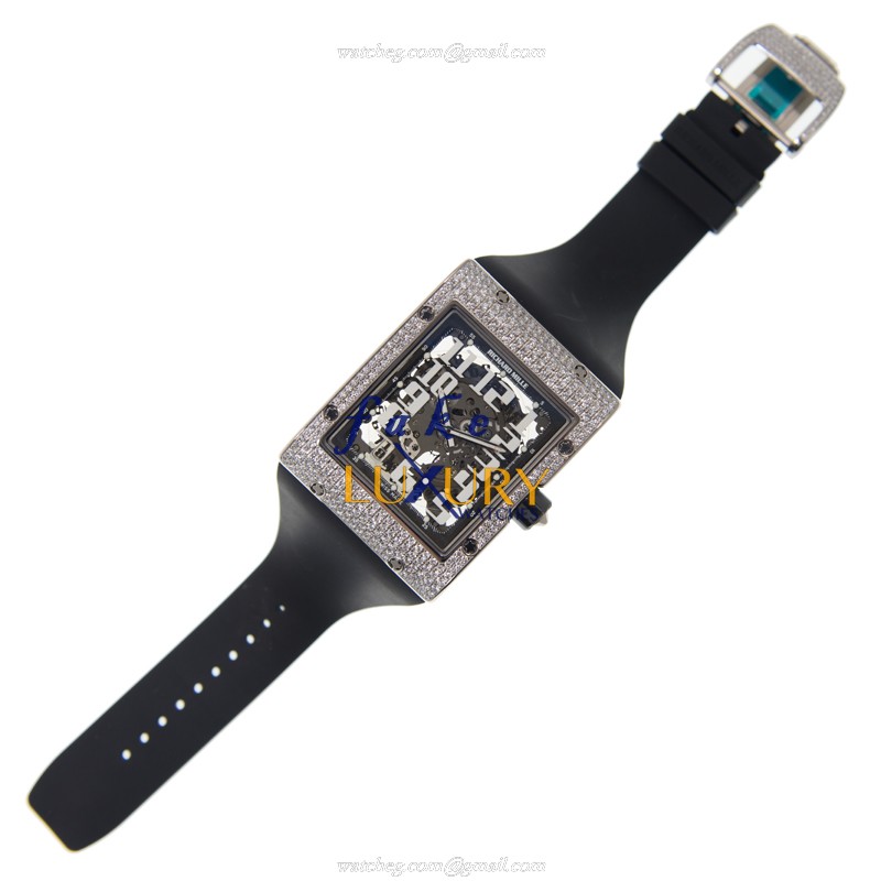 Richard Mille RM016-AJ WG - Replica Watch - Automatic - 18kt White Gold & Diamond - Black Dial - Image 2