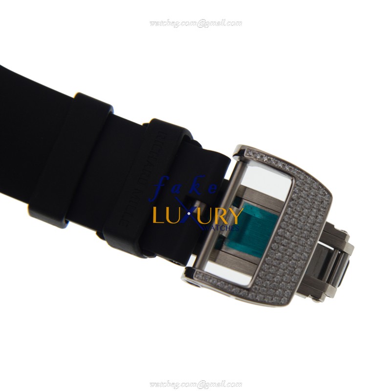 Richard Mille RM016-AJ WG - Replica Watch - Automatic - 18kt White Gold & Diamond - Black Dial - Image 4