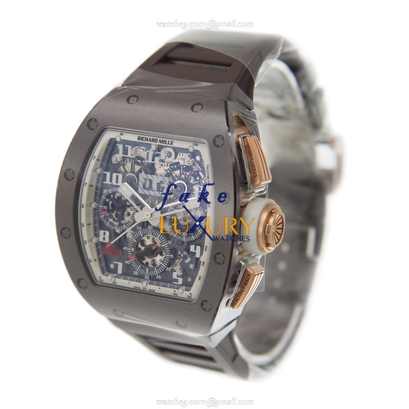 Richard Mille RM011-AN-RG-TZP-Z FELIPE MASSA Gray Dial Automatic Ceramic Replica Watch - Image 3