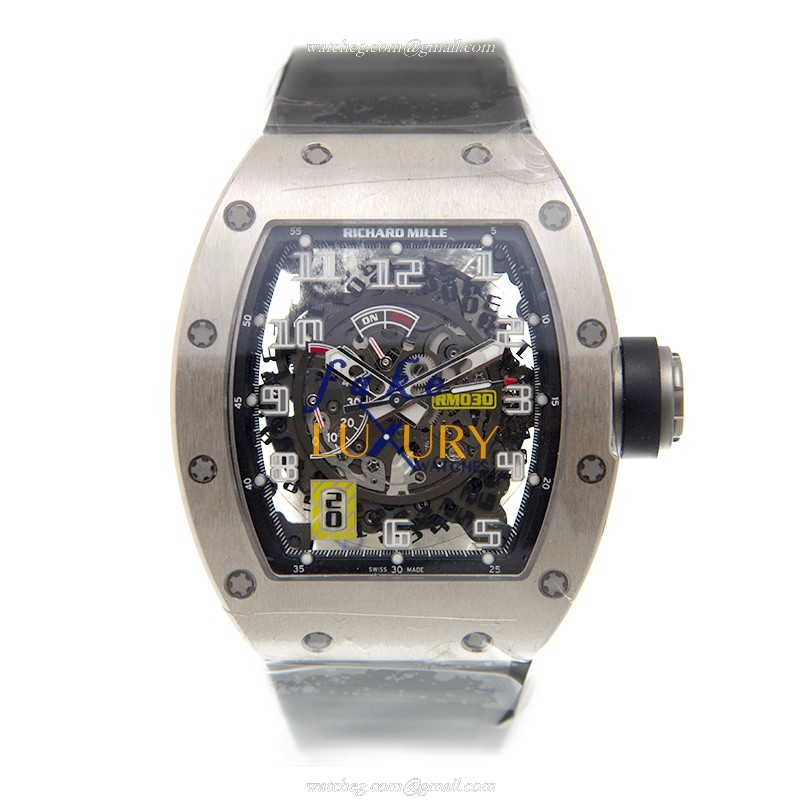 Richard Mille RM030-AL WG Replica Watch, 18kt White Gold Case, Transparent Skull Dial, Automatic - Image 2
