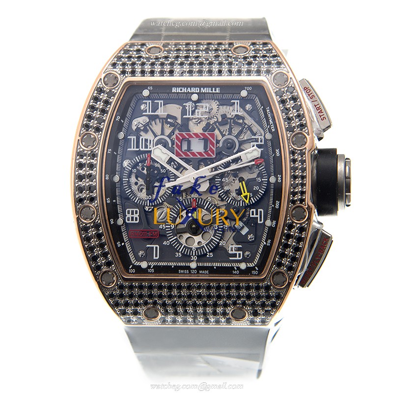 Richard Mille RM011-RG-FELIPE MASSA - Replica Watch - Automatic - 18kt Rose Gold - Gray Dial - Image 2