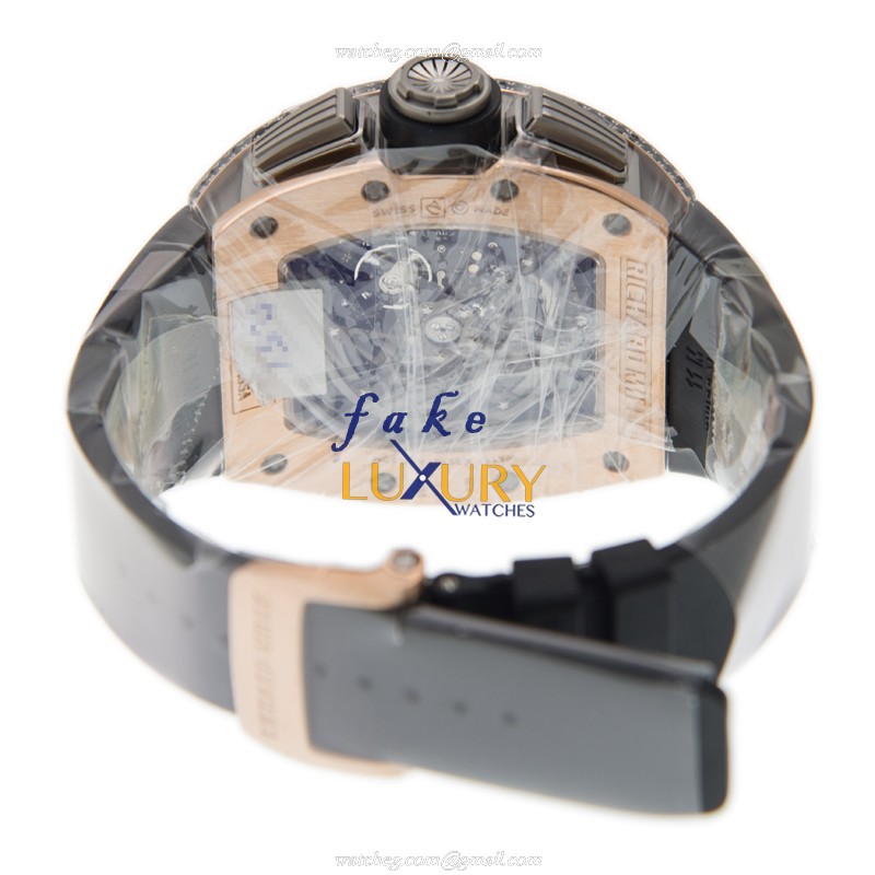 Richard Mille RM011-RG-FELIPE MASSA - Replica Watch - Automatic - 18kt Rose Gold - Gray Dial - Image 4