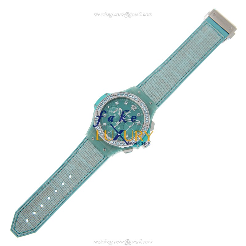 Hublot 341.XL.2770.NR.1237 BIG BANG Automatic Titanium Replica Watch - Green Dial, Rubber Strap - Image 2