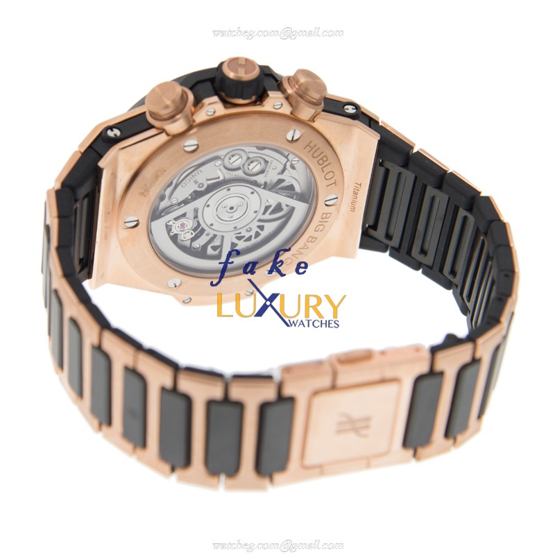 Hublot 411.OM.1180.OM | Automatic | Titanium Case | Dark Grey Dial | Gold 18kt Rose Gold Strap - Image 4