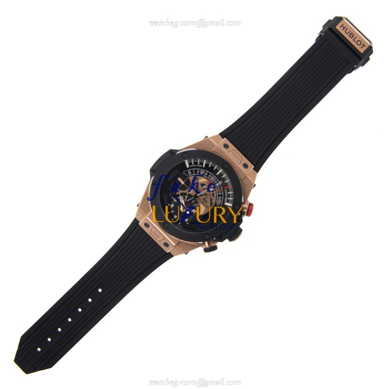 Hublot 413.OM.1128.RX Big Bang Automatic 18kt Rose Gold Replica Watch, Black Dial, Rubber Strap - Image 2
