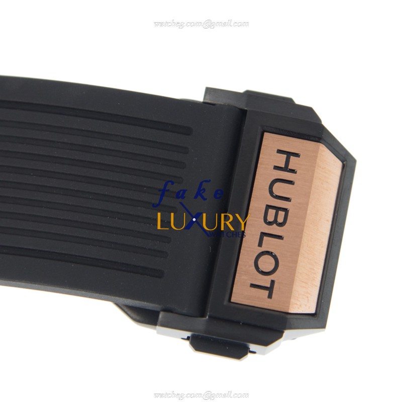 Hublot 413.OM.1128.RX Big Bang Automatic 18kt Rose Gold Replica Watch, Black Dial, Rubber Strap - Image 4