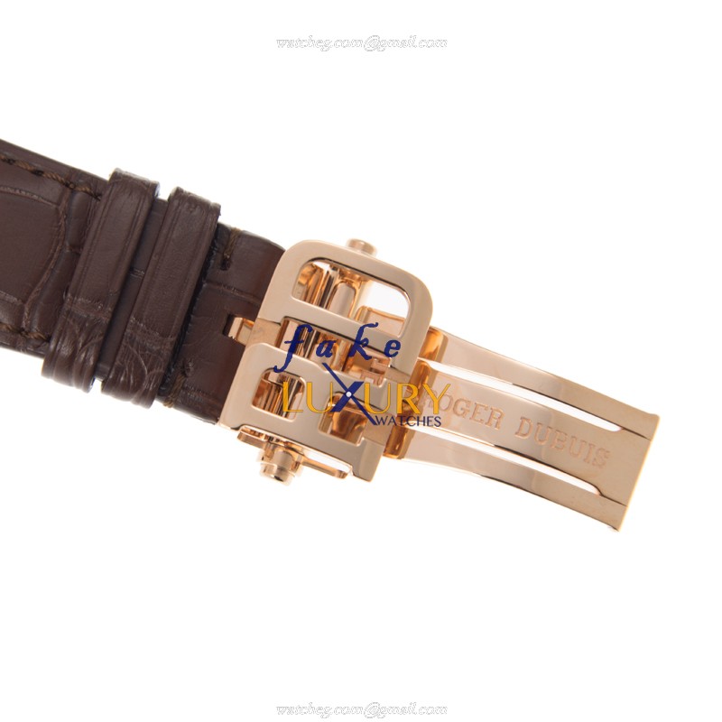 Roger Dubuis DBHO0563 Hommage Replica Watch, Manual Wind, Rose Gold Case, Transparent Skull Dial - Image 4