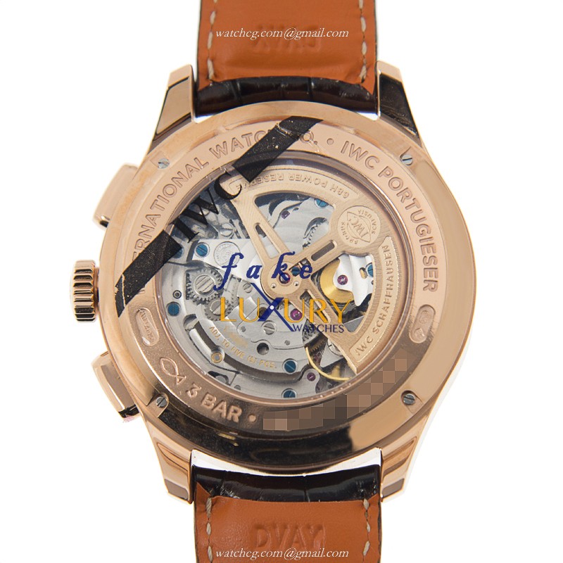 IW397202 - IWC Portuguese Replica Watch Automatic 18kt Rose Gold Black Dial - Image 3