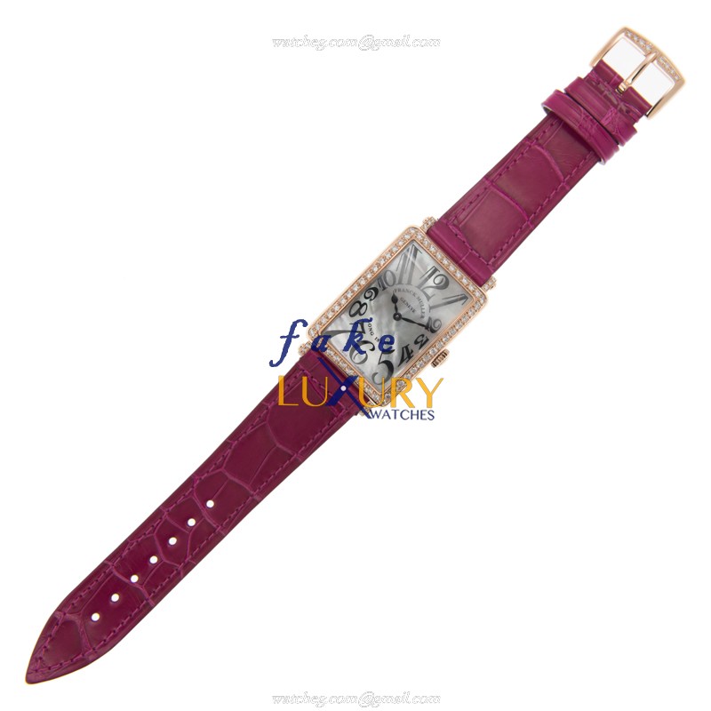 952 QZ MOP D 1R 5N - Franck Muller Long Island Replica Watch - Quartz 18kt Rose Gold White Dial - Image 2