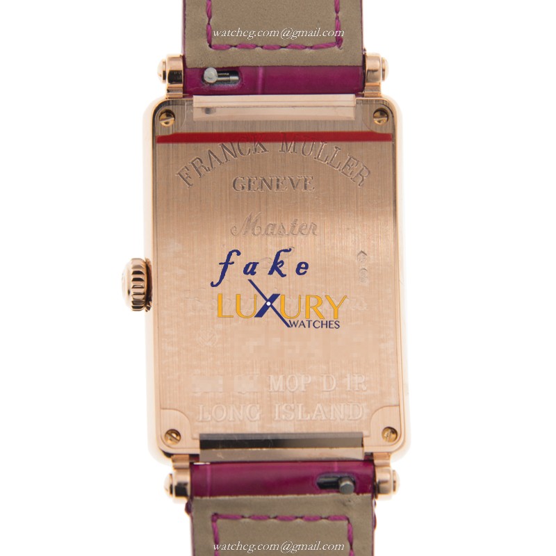 952 QZ MOP D 1R 5N - Franck Muller Long Island Replica Watch - Quartz 18kt Rose Gold White Dial - Image 3