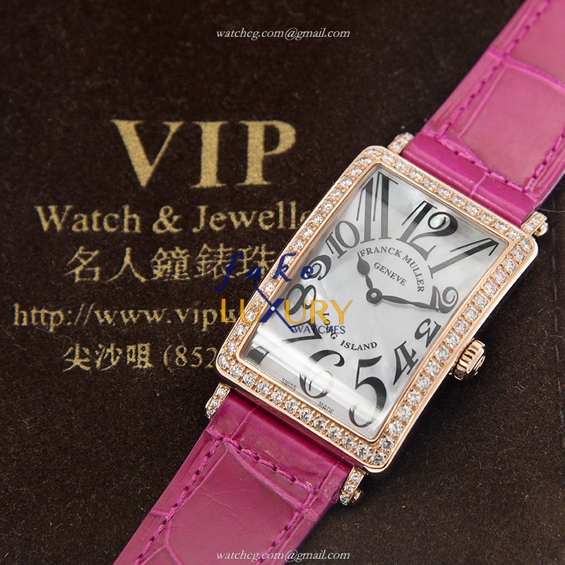 952 QZ MOP D 1R 5N - Franck Muller Long Island Replica Watch - Quartz 18kt Rose Gold White Dial - Image 5