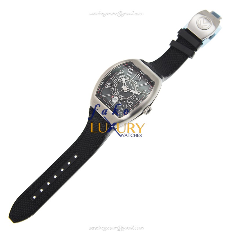 Franck Muller V 41 SC DT AC.BR.NR VANGUARD Replica Watch, Automatic, Black Dial, Steel Case - Image 2