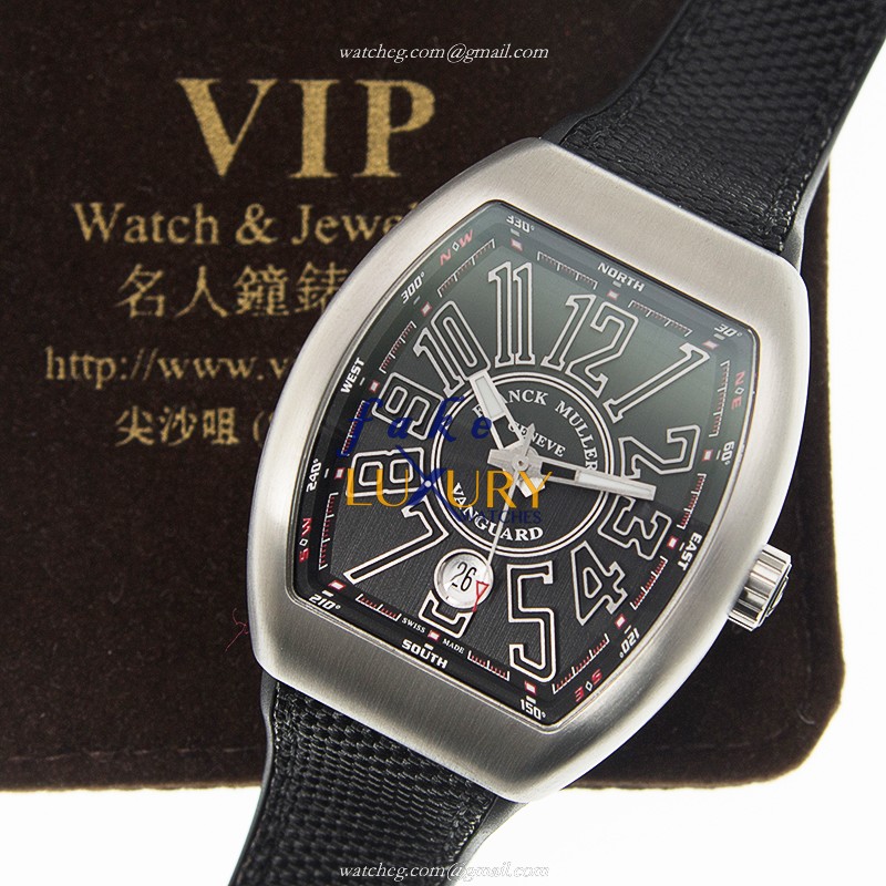 Franck Muller V 41 SC DT AC.BR.NR VANGUARD Replica Watch, Automatic, Black Dial, Steel Case - Image 5