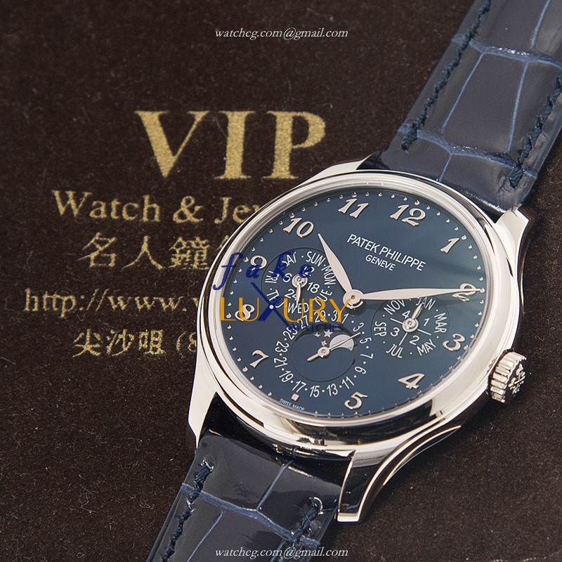 Patek Philippe 5327G-001 Replica Watch, Automatic Movement, Blue Dial, 18kt White Gold Case - Image 5