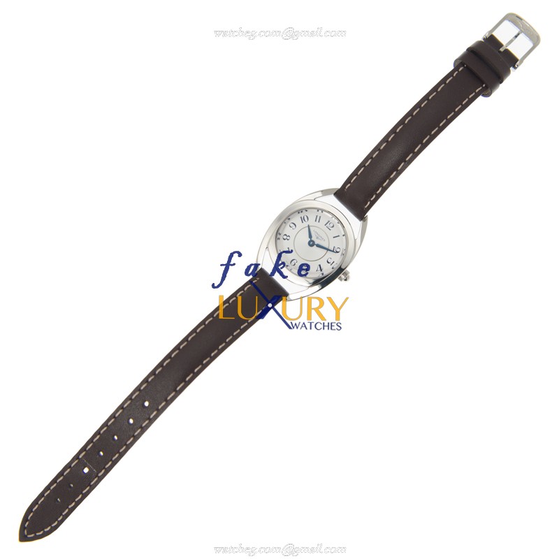 Longines L6.135.4.73.2 Equestrian Quartz Stainless Steel White Dial Cowhide Strap Replica Watch - Image 2