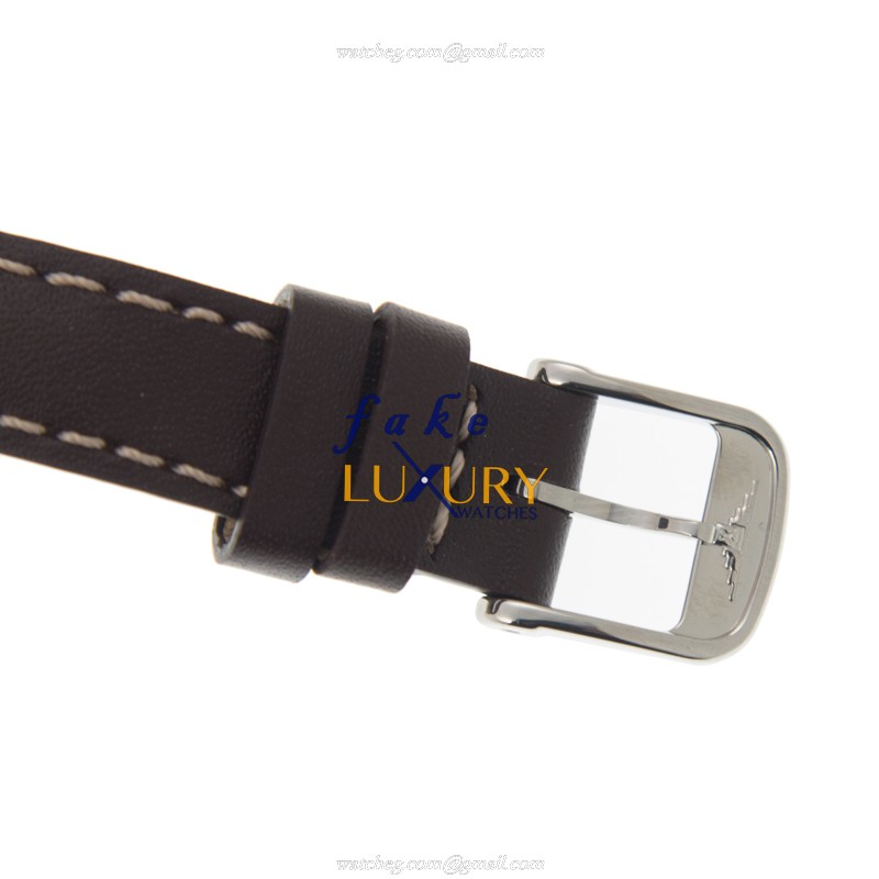 Longines L6.135.4.73.2 Equestrian Quartz Stainless Steel White Dial Cowhide Strap Replica Watch - Image 4